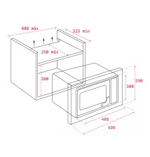 Micro-ondas TEKA ML820BIS (Encastre - 20L - Preto)