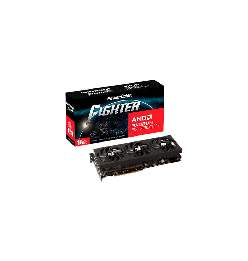 Placa Gráfica POWERCOLOR Radeon RX 7800 XT OC 16GB (GDDR6 - 19.5Gbps - PCI Express 4.0)