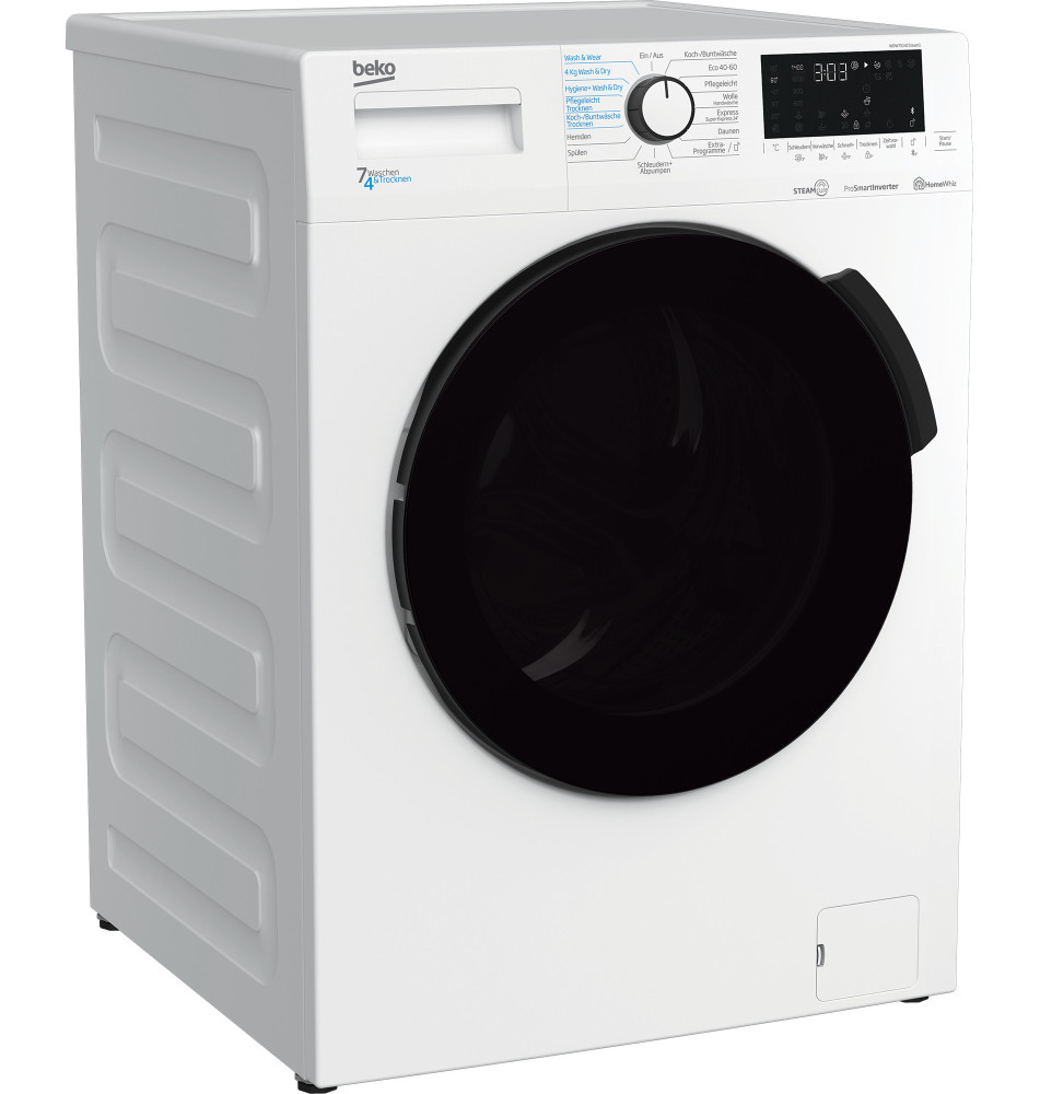 Beko washer dryer WDW 75141 Steam1 white