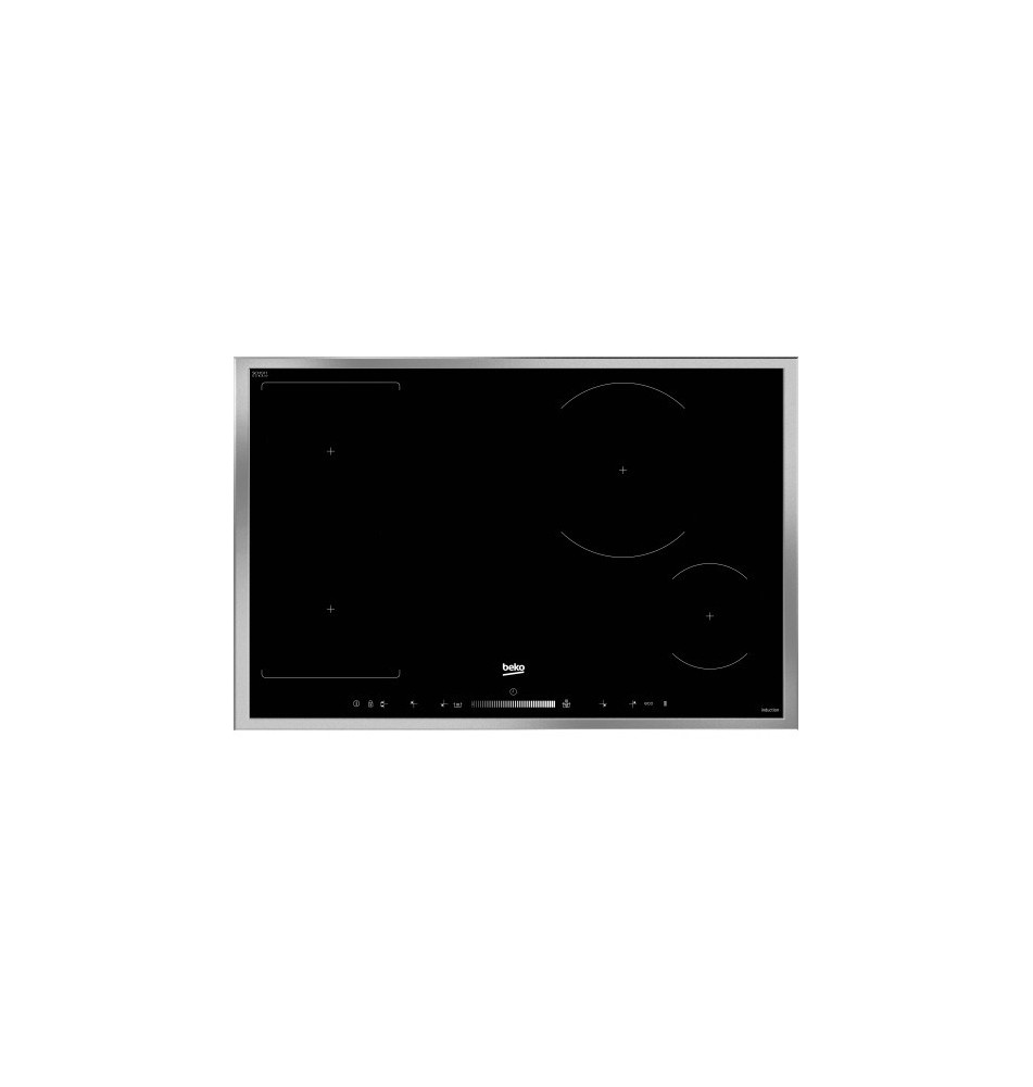 BEKO HII 84500 FHTX  self sufficient hob  black silver  80 cm 