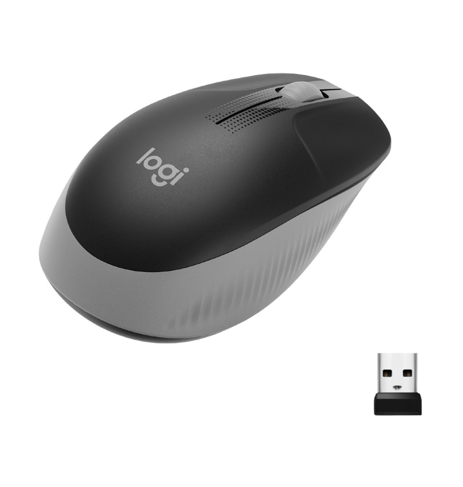  Logitech M190 Wireless  Mouse Mid Grey