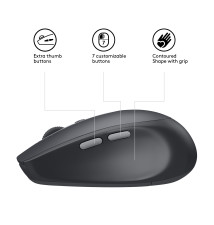RATON OPTICO WIRELESS M590 MULTI DISPOSITIVO SILENT NEGRO LOGITECH