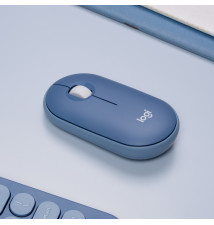 Rato  ptico Logitech Pebble M350 Wireless 1000DPI Azul Blueberry