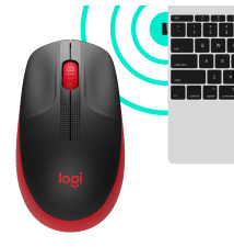  Logitech M190 Wireless  Mouse Red     910 00590