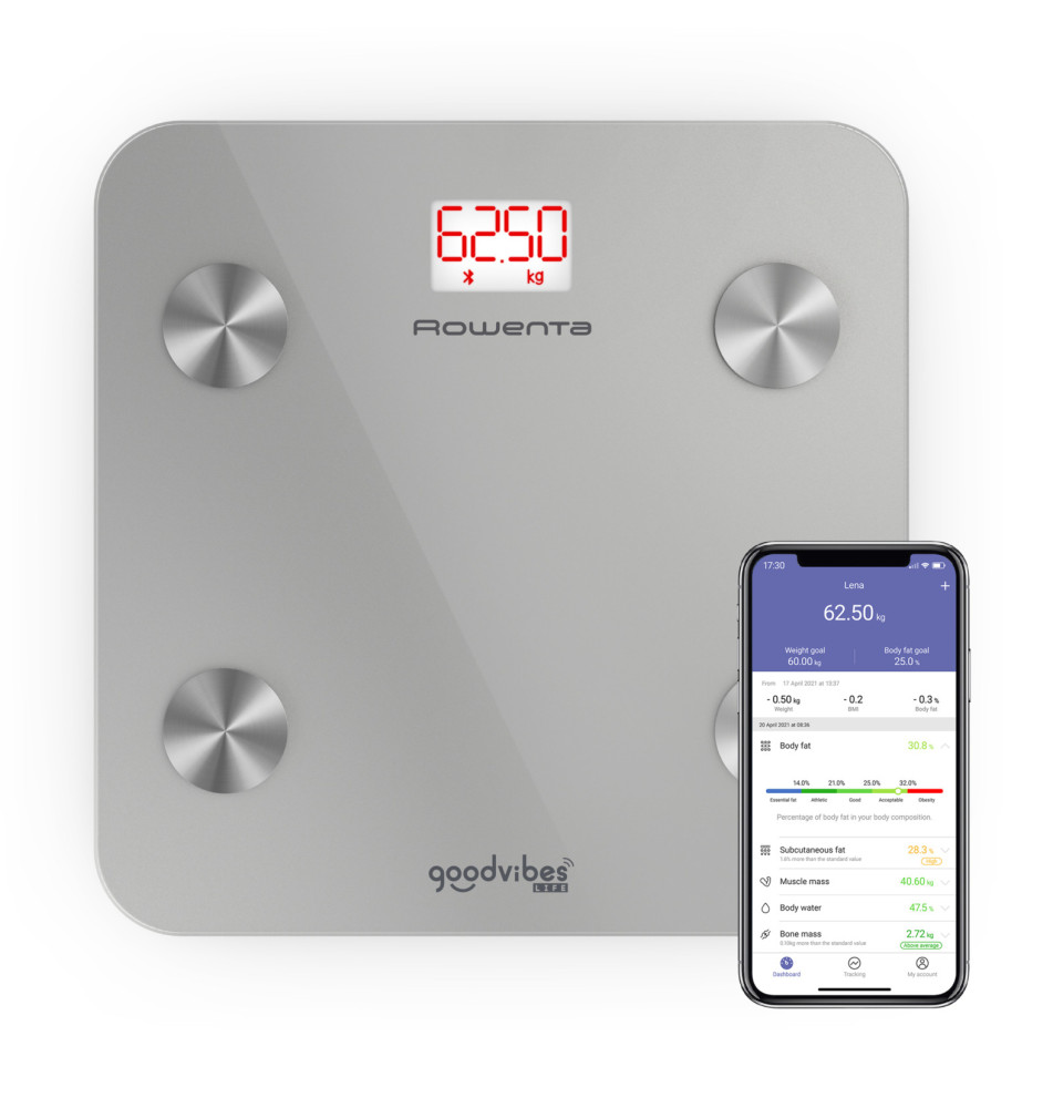BASCULA ROWENTA BR9600 CONECTADA APP 10 MEDICIONES