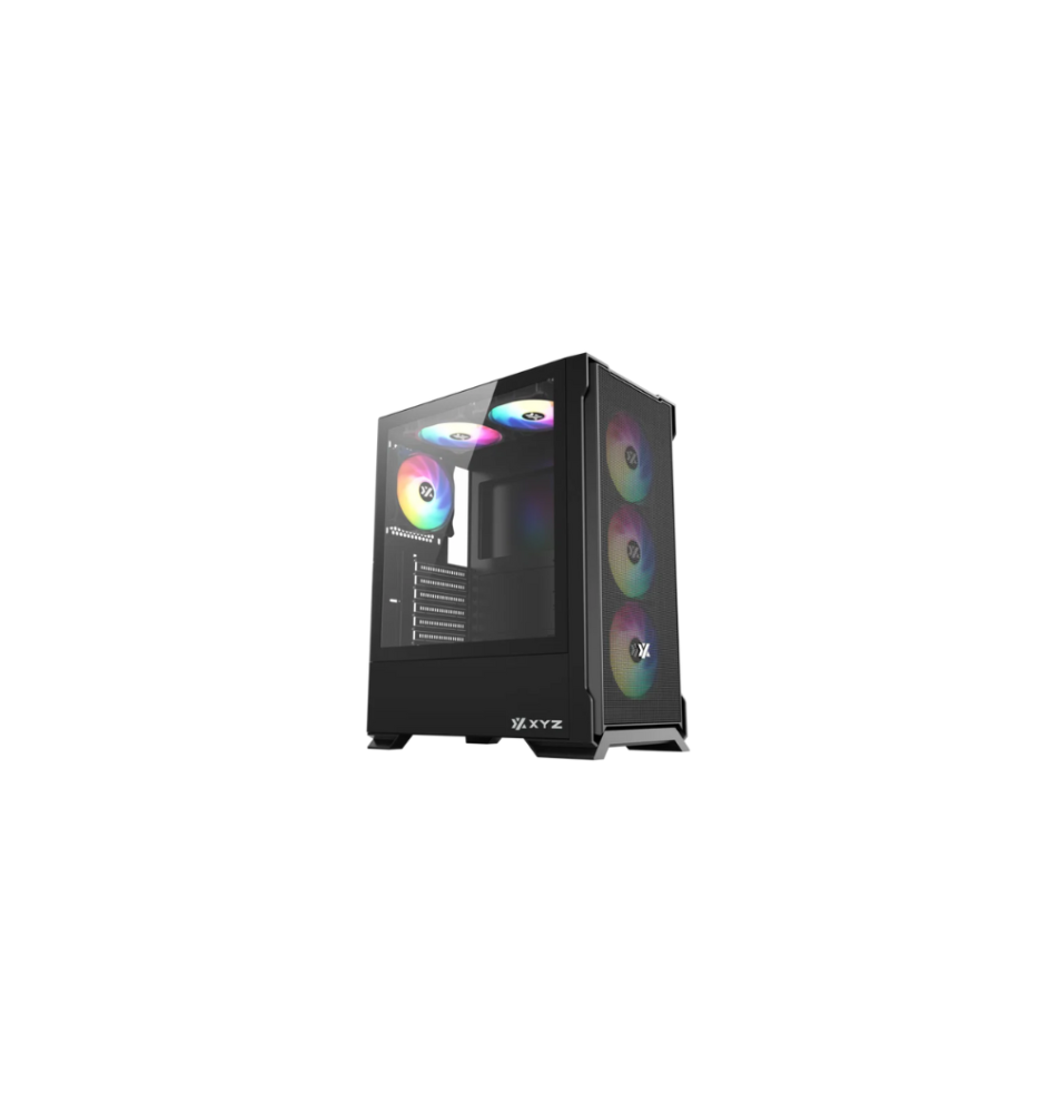 Caixa para PC XYZ AIRONE 300 X MESH (ATX, Micro-ATX, Mini-ITX - aRGB - Preto)