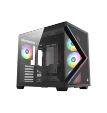 Caixa para PC XYZ QUBEX (ATX, Micro-ATX, ITX - aRGB - Preto)