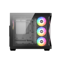 Caixa para PC XYZ QUBEX (ATX, Micro-ATX, ITX - aRGB - Preto)