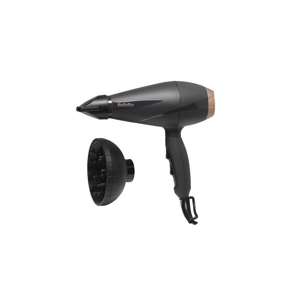 Secador de Cabelo BABYLISS 6709DE (2 velocidades - 2 temperaturas - Preto/Rosa Dourado)