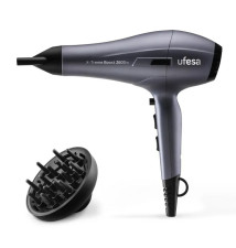 Secador UFESA X-threme Boost (2 velocidades - 3 temperaturas - Preto/Roxo)