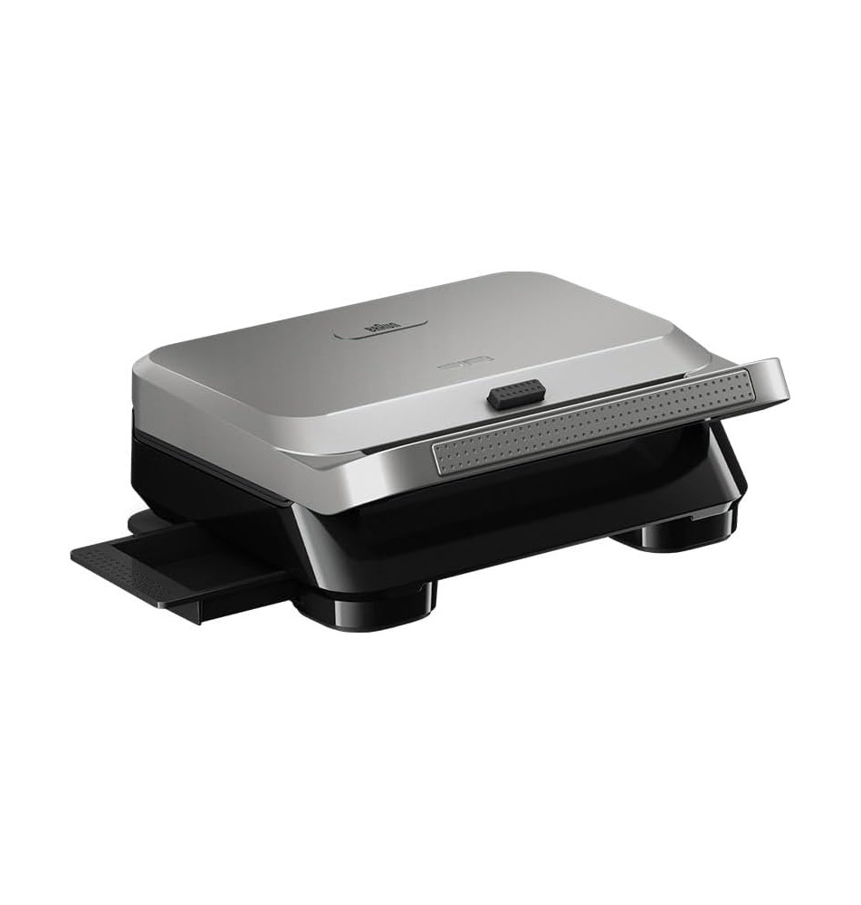 Grelhador Elétrico BRAUN SnackMaster SM5006 (800W - Placas Amovíveis - Preto/Cinzento)