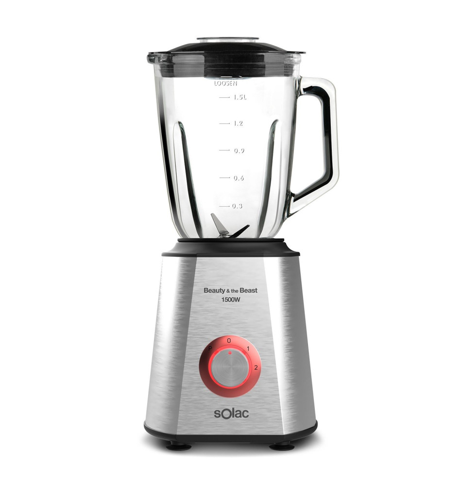 Liquidificador SOLAC (1500W - 1.5L - Cinzento)