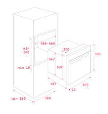 Forno Elétrico TEKA HSB620P (Encastre - 71L - Preto)