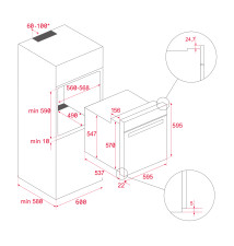 Forno Elétrico TEKA HSB620P (Encastre - 71L - Branco)