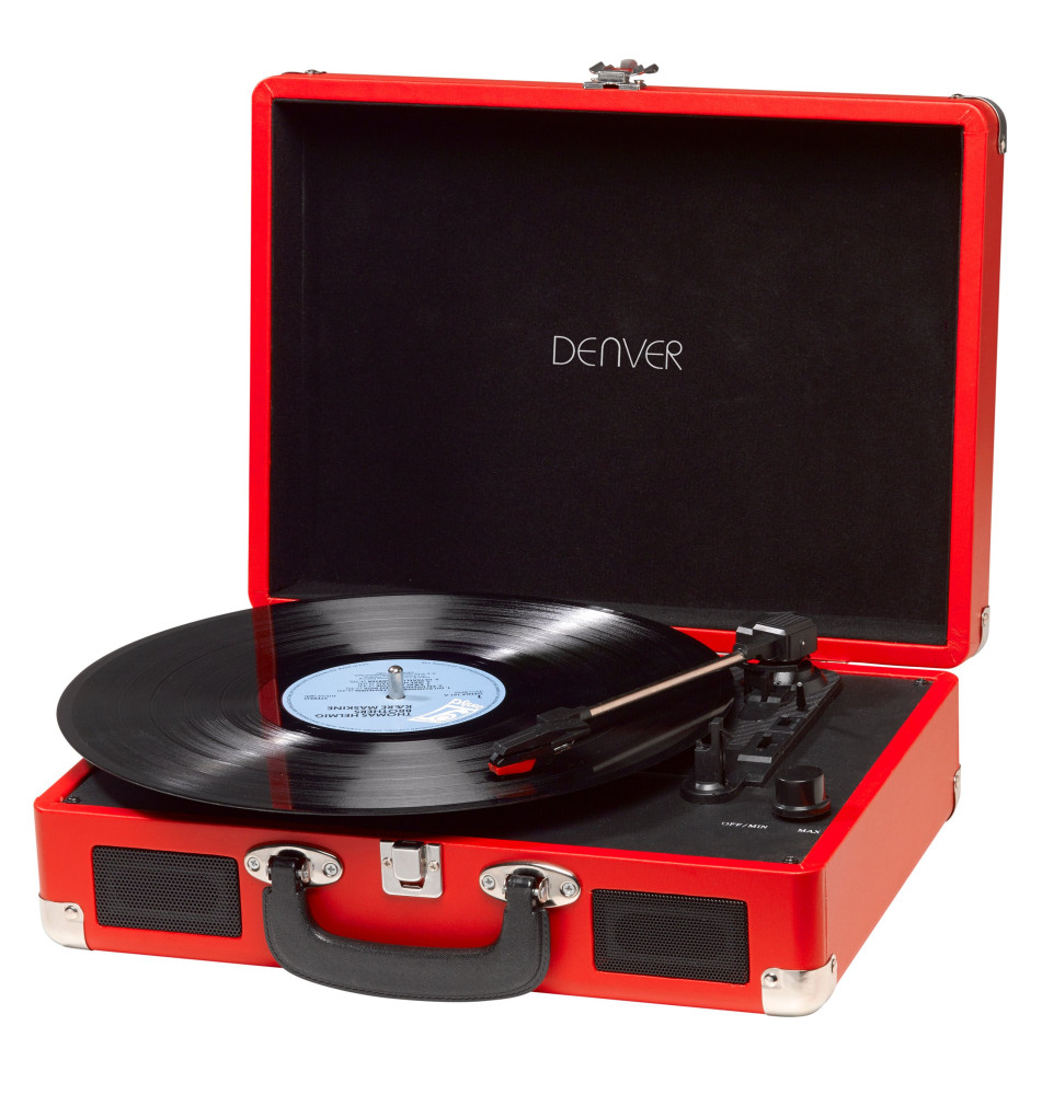Gira-Discos DENVER VPL-120 (33 1/3 /45/78RPM - 3.15Kg - Vermelho)