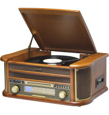 Gira-Discos DENVER MCR-50 (33 1/3 /45/78RPM - 8.5Kg - Castanho/Madeira)