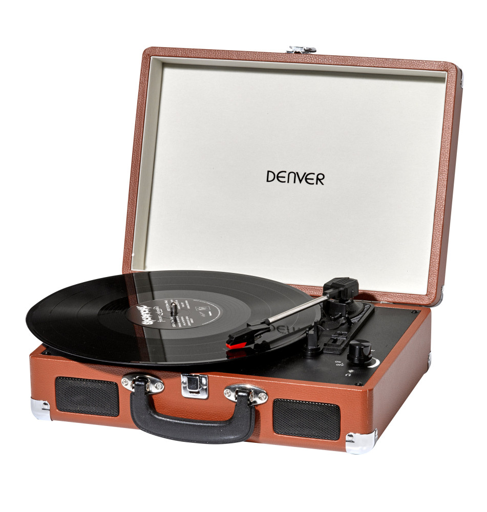 Gira-Discos DENVER VPL-120 (33 1/3 /45/78RPM - 3.15Kg - Castanho)