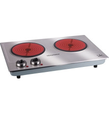 Placa de Vitrocerâmica JATA V532 (Independente - 2 Zonas - Inox)