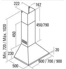 Exaustor de Parede CATA BETA700 (Chaminé - 780m³/h - Inox)