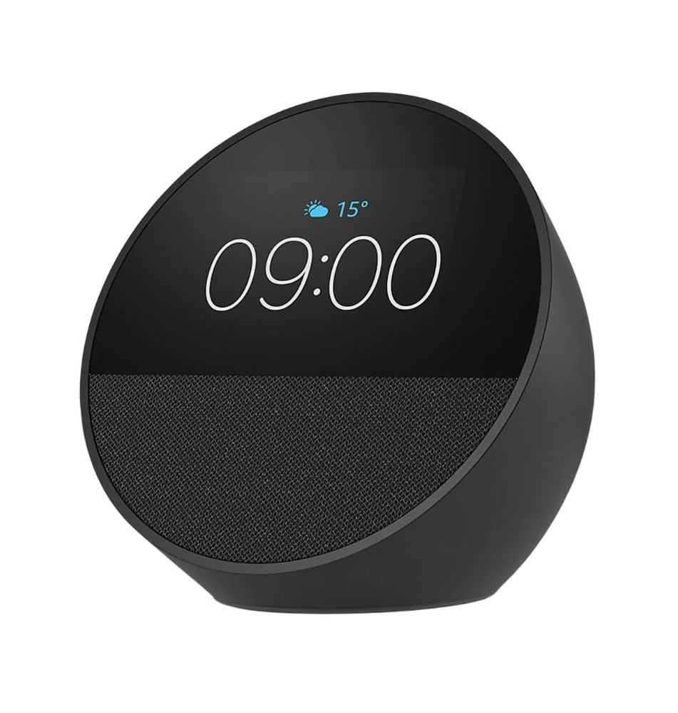 Coluna Alexa AMAZON Echo Spot 2024 (Touchscreen - Conexão Wireless - Preto)