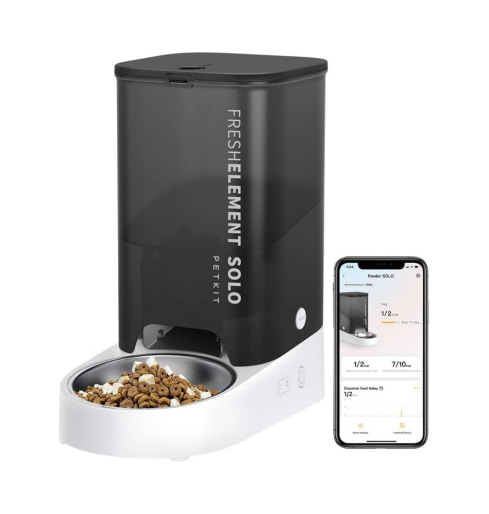 Comedouro PETKIT Fresh Element SOLO (3L - App - Cinzento/Branco)