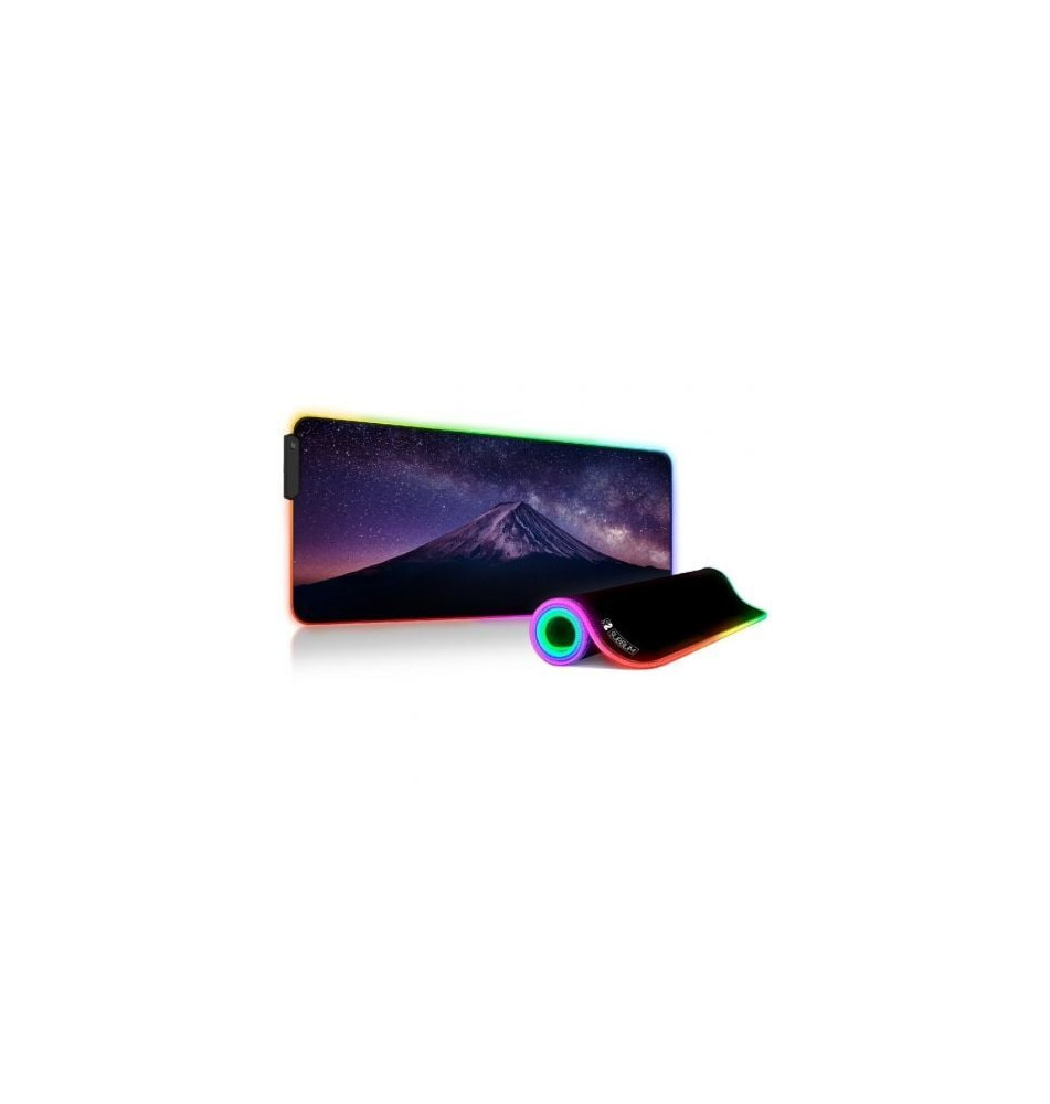 Tapete de Rato SUBBLIM Montanha XL (RGB - 12 Cores - Preto)