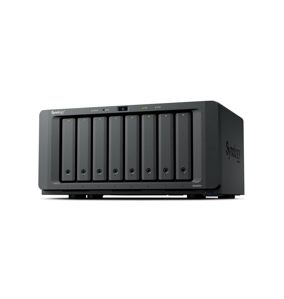 Sistema NAS SYNOLOGY DS1825+ (8 Discos - 3.5''/2.5''/M.2 - 2.5GbE/2.5GbE)