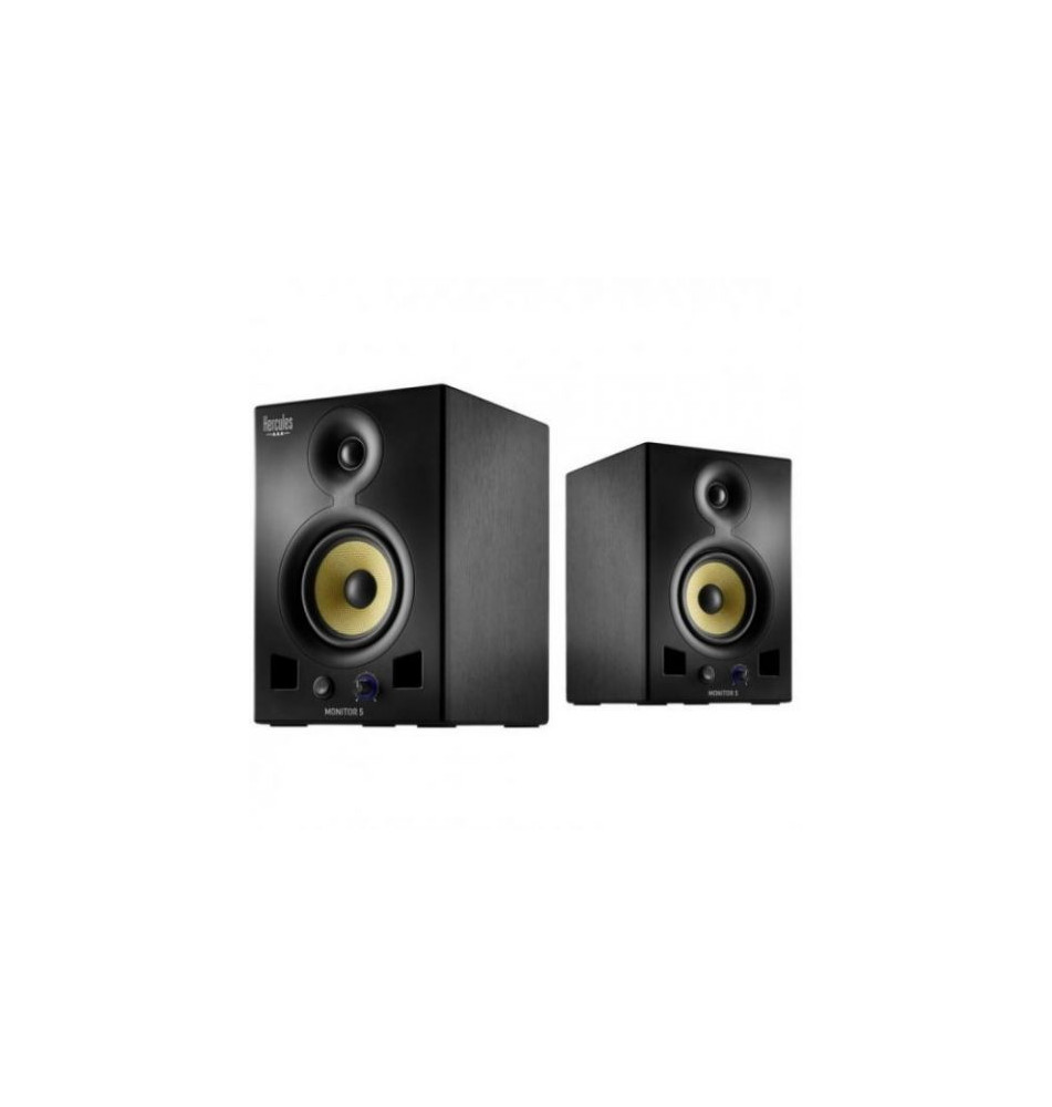 Coluna de Som HERCULES DJ Monitor 5 (Com Fios - 2x 80W - Preto)