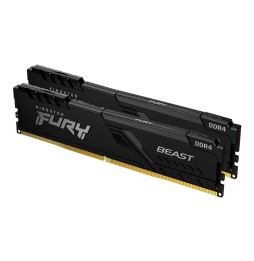 Memória RAM Kingston Fury Beast 16GB (2x8GB) DDR4-3200MHz 1R CL16 Preta