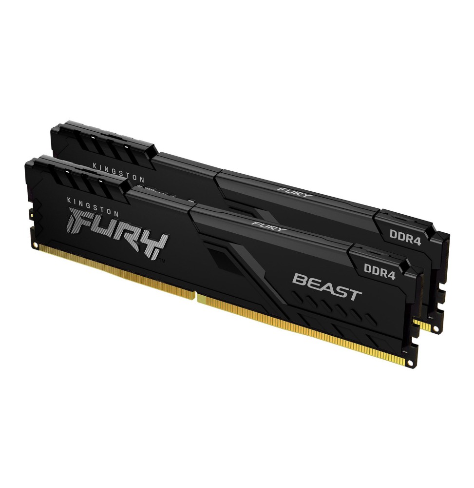 Memória RAM Kingston Fury Beast 16GB (2x8GB) DDR4-3200MHz 1R CL16 Preta