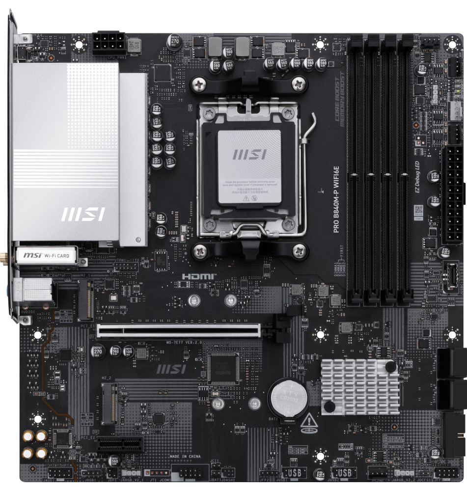 MSI Pro B840M P Wifi6E                B840 AM5 mATX DDR5 