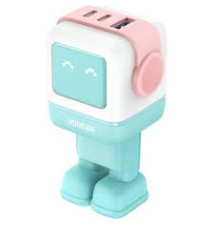 Ugreen Uno RG 65W 3-Port GaN Fast Charger pink blue