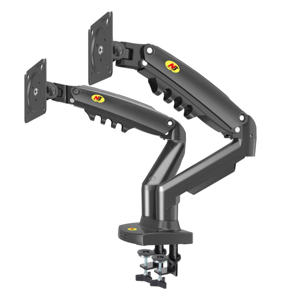 Suporte de Monitor Duplo ERGOSOLID NB F160 (17''-27'' - até 9 Kg - Preto)