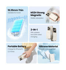 Powerbank UGREEN UG25208 (10000mAh - Magsafe - Bege)