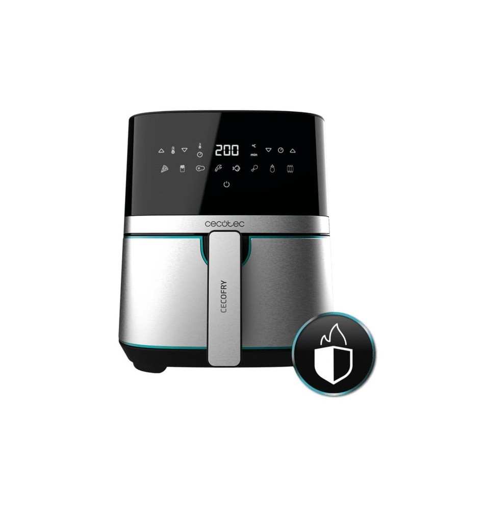 Fritadeira a Ar CECOTEC CecoFry 5500 Pro (5.5L - 1700W - Preto/Inox)