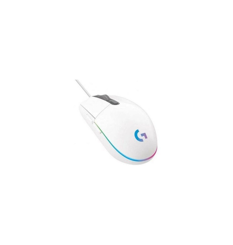 Rato LOGITECH G203 Lightsync 2ª Geração (8000DPI - Ótico - Branco)