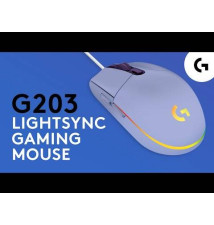Rato LOGITECH G203 Lightsync 2ª Geração (8000DPI - Ótico - Branco)