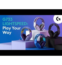 Headset LOGITECH G733 Lightspeed RGB (Sem Fios - 29H de autonomia - Preto)