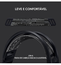Headset LOGITECH G733 Lightspeed RGB (Sem Fios - 29H de autonomia - Preto)