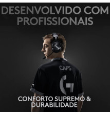 Headset LOGITECH G PRO X Lightspeed (Sem Fios - 20H de autonomia - Preto)