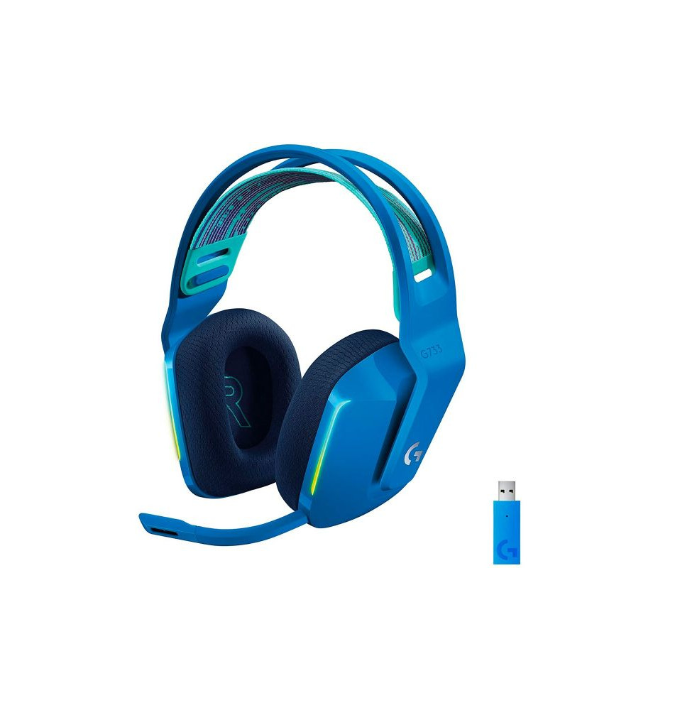 Headset LOGITECH G733 Lightspeed RGB (Sem Fios - 29H de autonomia - Azul)