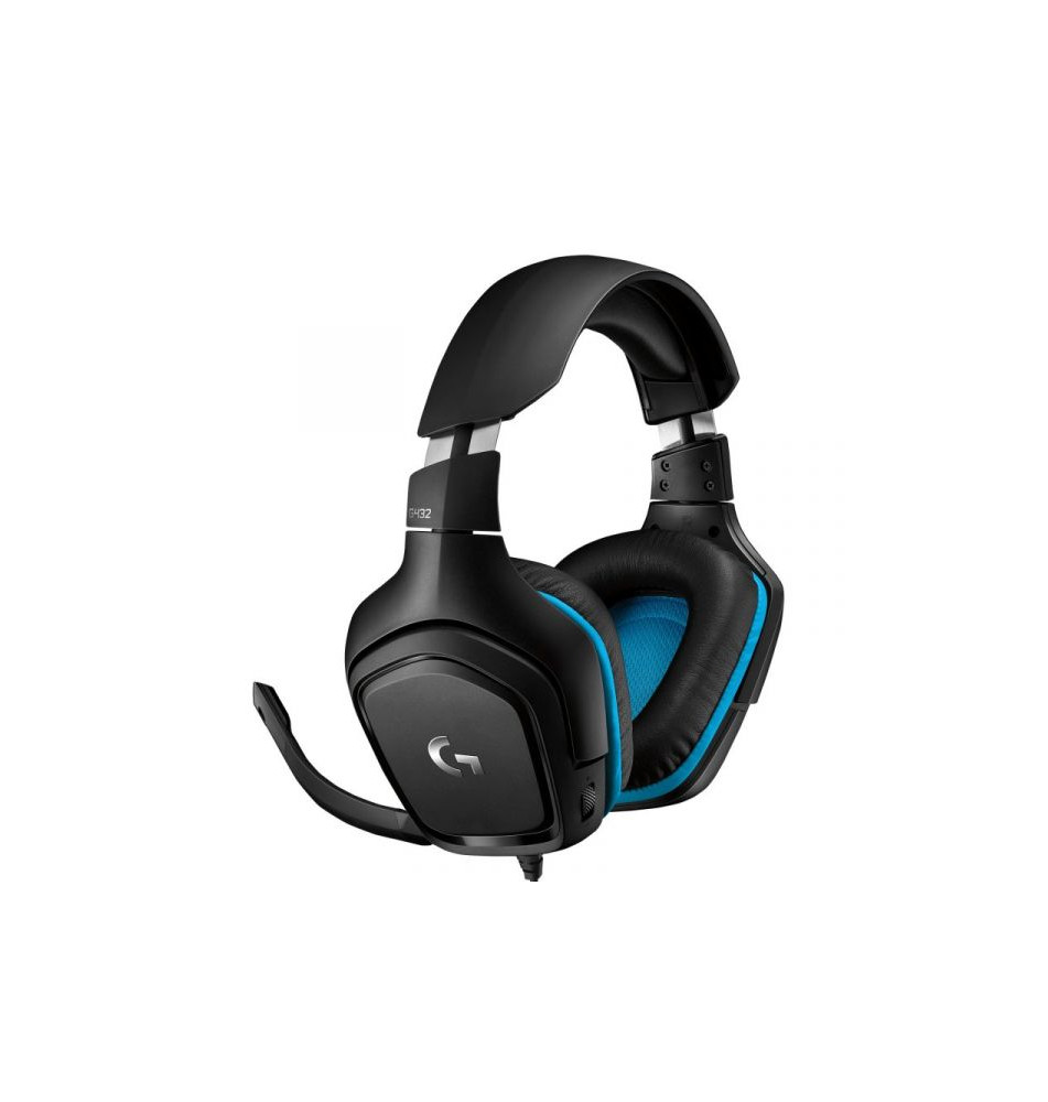 Headset LOGITECH G432 (3.5mm Jack - Surround 7.1 - Preto/Azul)