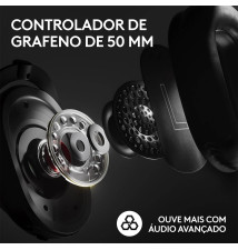 Headset LOGITECH Logitech G PRO X 2 LIGHTSPEED (Sem Fios - 50H de autonomia - Preto)