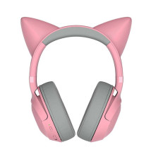 Headset RAZER Kraken Kitty V2 BT Quartz Edition (Sem Fios - USB-C - Rosa)