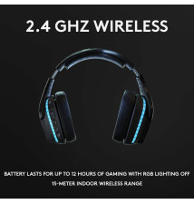 Headset LOGITECH G935 (Sem Fios - 7.1 Surround - Preto/Azul)