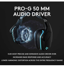 Headset LOGITECH G935 (Sem Fios - 7.1 Surround - Preto/Azul)