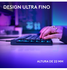 Teclado LOGITECH G515 TKL (Interruptores GL Tactile - USB-C/Wireless - Preto/RGB)