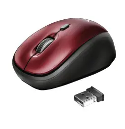 Rato Trust Yvi 800-1600Dpi USB VERMELHO PRETO