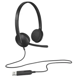 Headset Logitech H340 Preto