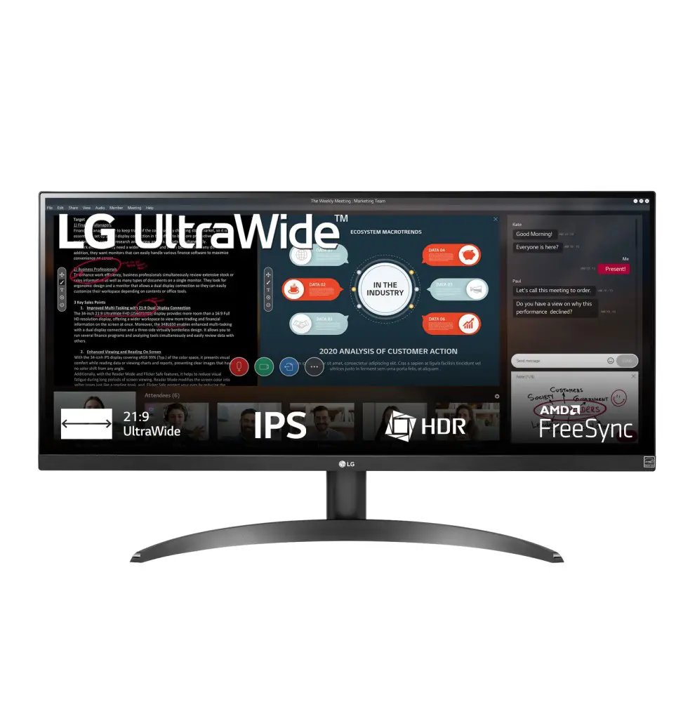 Monitor LG 29" 29WP500-B LED IPS UltraWide FullHD 75Hz FreeSync